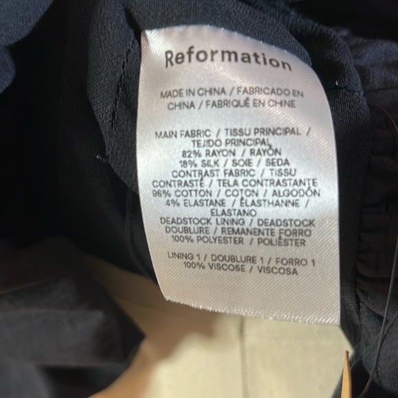 Reformation St. Louis Velvet Dress, Black, size 10 - Picture 14 of 14